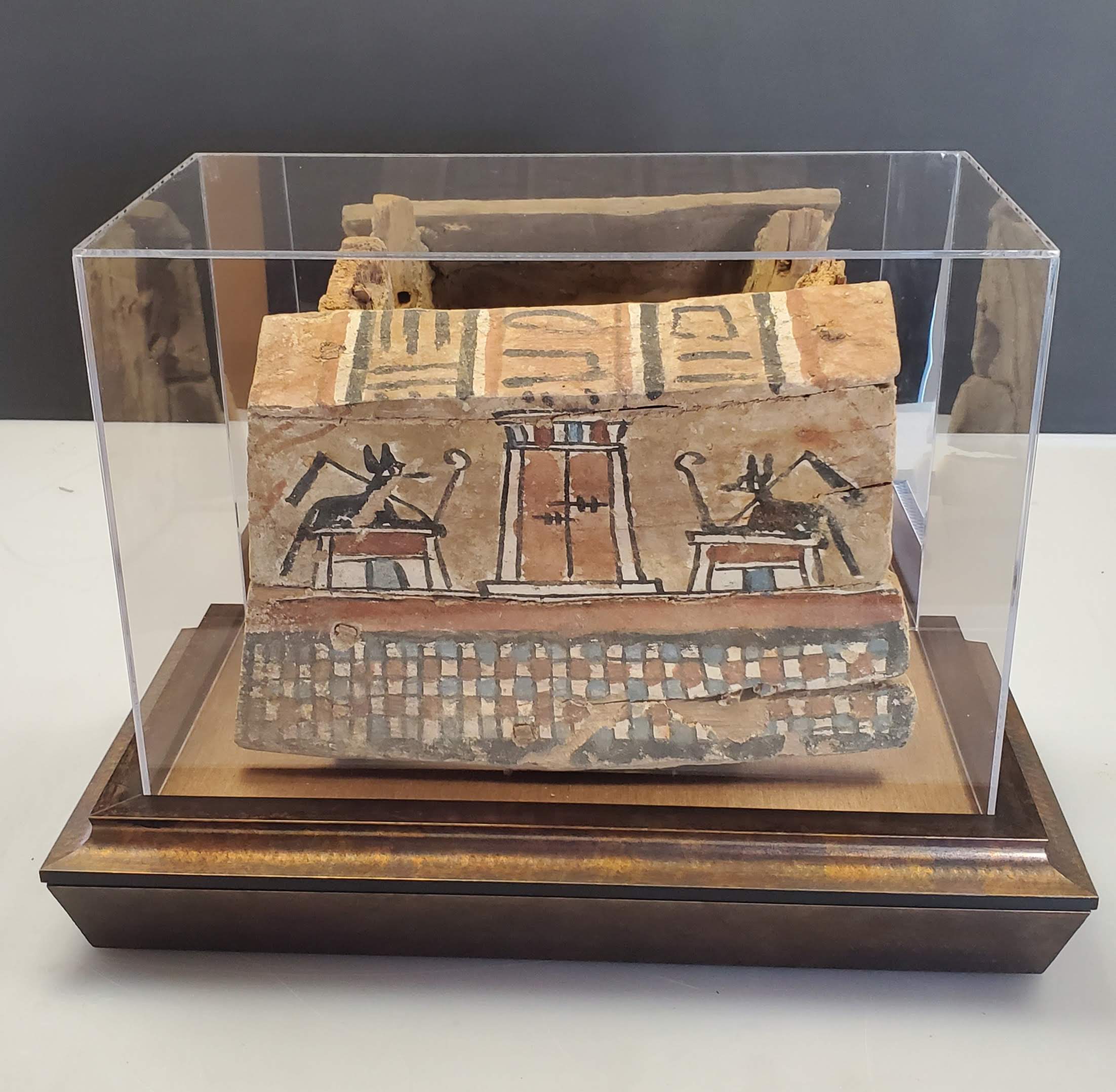 Acrylic display case for Egyptian artifact