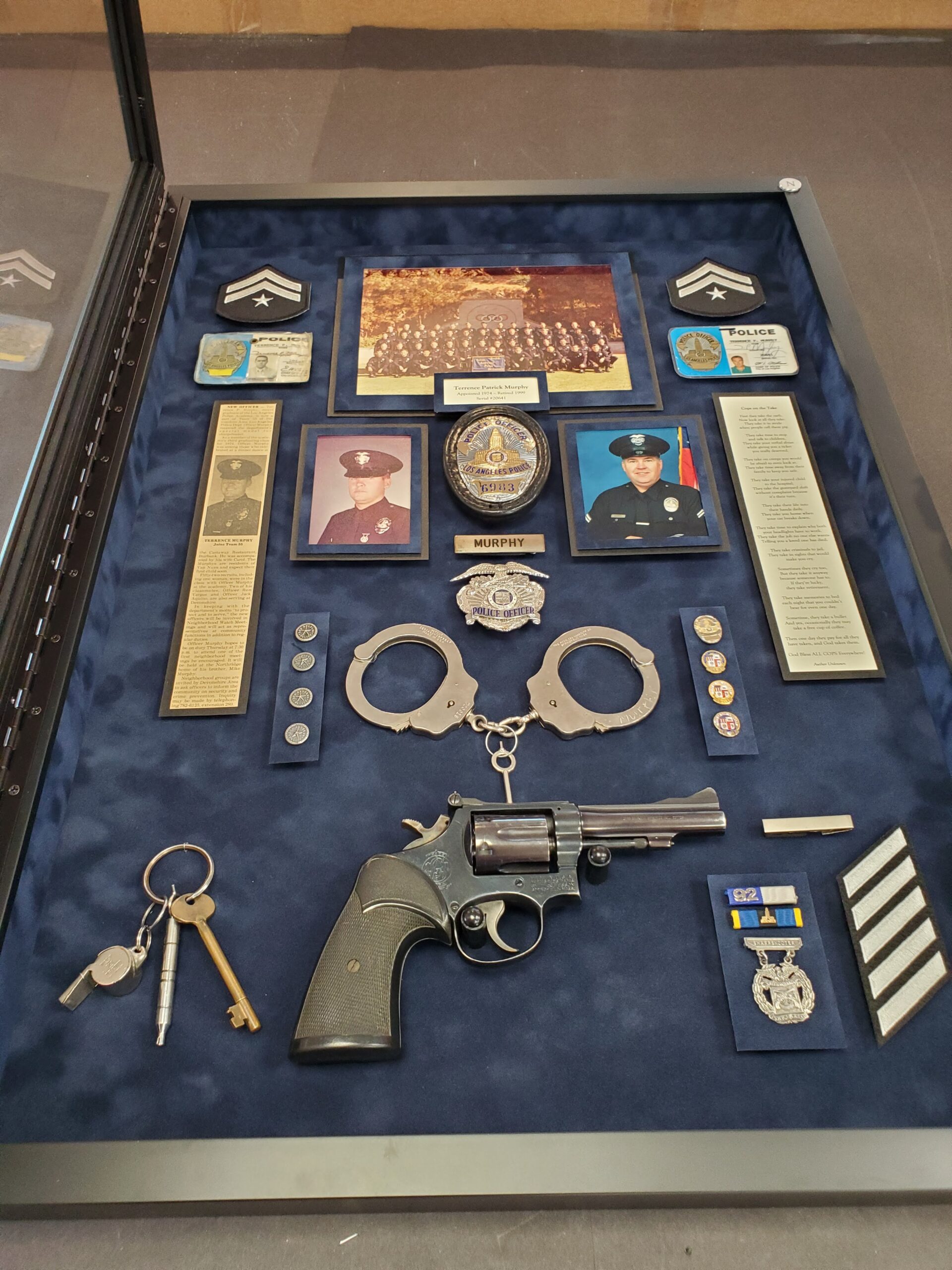 Law enforcement police officer retirement shadowbox custom frame