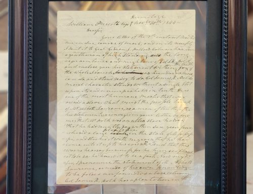 1844 Letter by Andrew Jackson